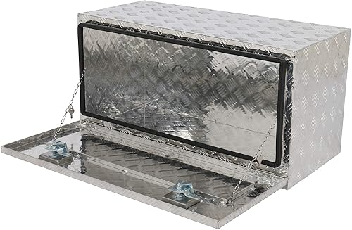 Miniatura 11 de Caja de herramientas de aluminio para camión de 24 pulgadas de largo x 18 pulgadas de alto x 17 pulgadas de ancho, con cerradura y llaves de mango