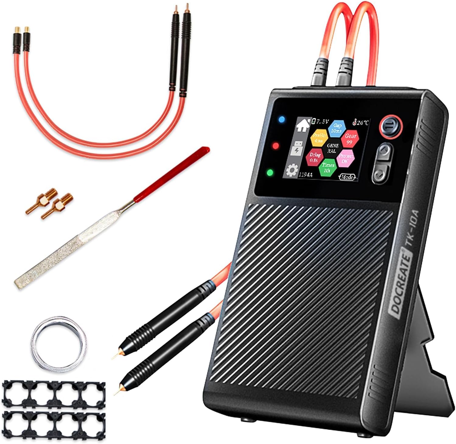 Battery Spot Welder, 8000mah Portable Handheld Spot Welder with LCD Screen, Adjustable Spot Welding Machine 99 Gears Pulse 0.1mm-0.25mm for Iron, Stainless Steel, Nickel Strip, 18650 Battery Pack