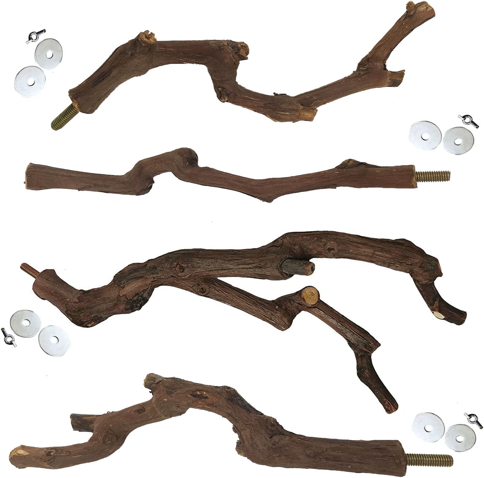 kathson Natural Wood Perches for Birds