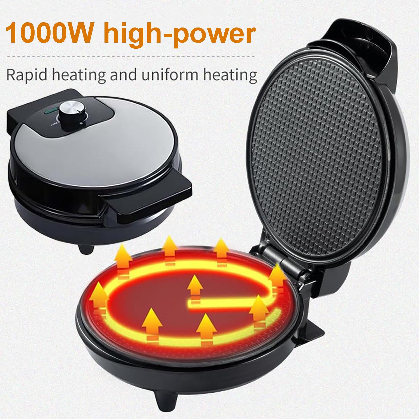 Máquina para hacer conos de gofre, rollitos de huevo antiadherentes, bandeja eléctrica para hornear conos de helado de 1000 W, herramienta de cocina para hacer crepes y sándwiches