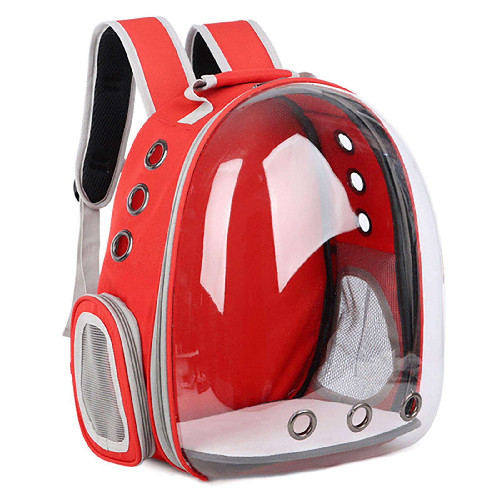 Sac à dos pour chat portable rouge contre le stress des transports