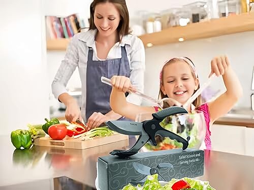 Miniatura 4 de Prepara tus ensaladas sin esfuerzo con nuestras tijeras multiusos para picar ensaladas