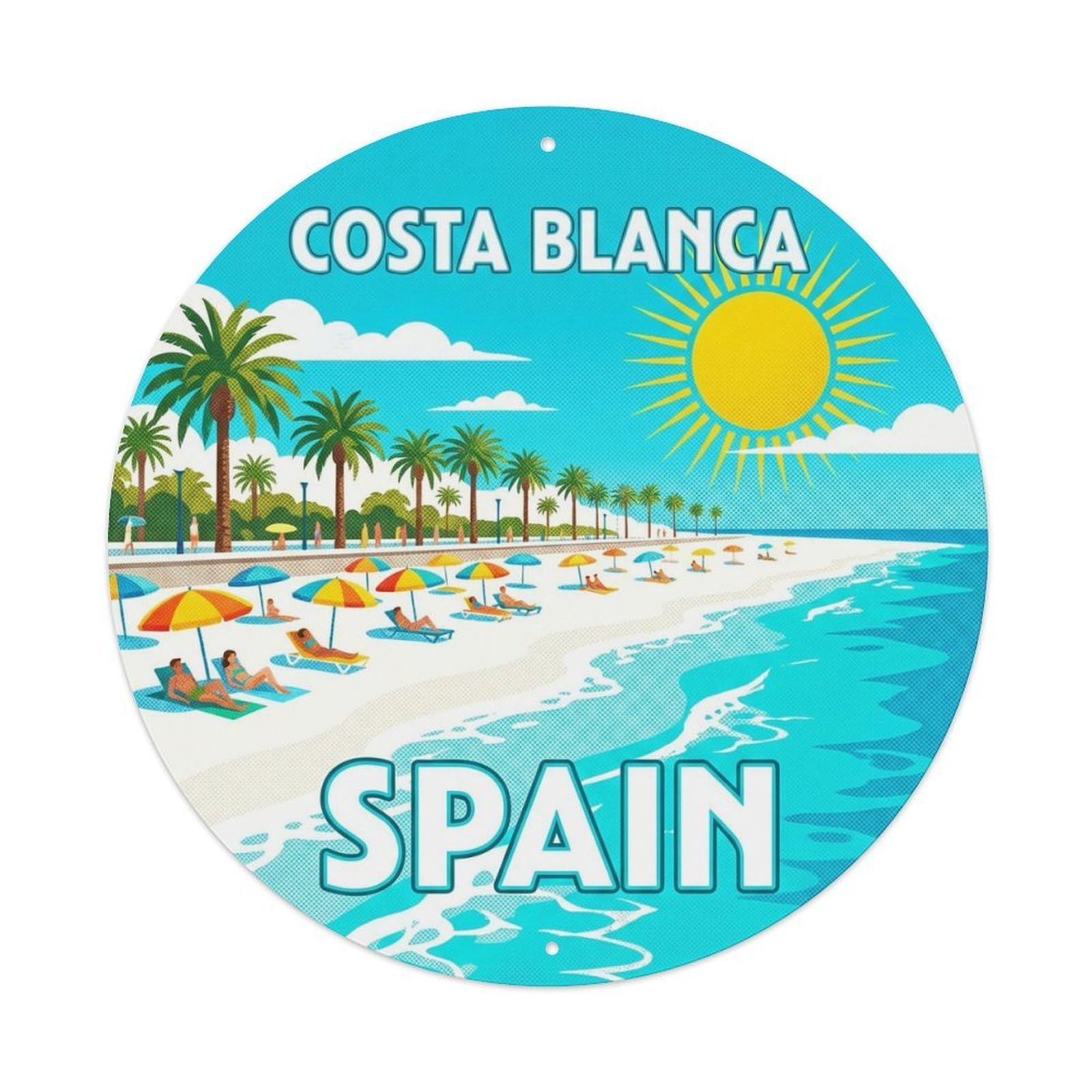 Alicante Costa Blanca Spain Landmark Travel Metal Tin Sign