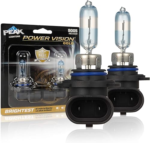 PEAK Power Vision Gold - Linterna frontal de rendimiento automotriz, 9005 HB3, paquete de 2