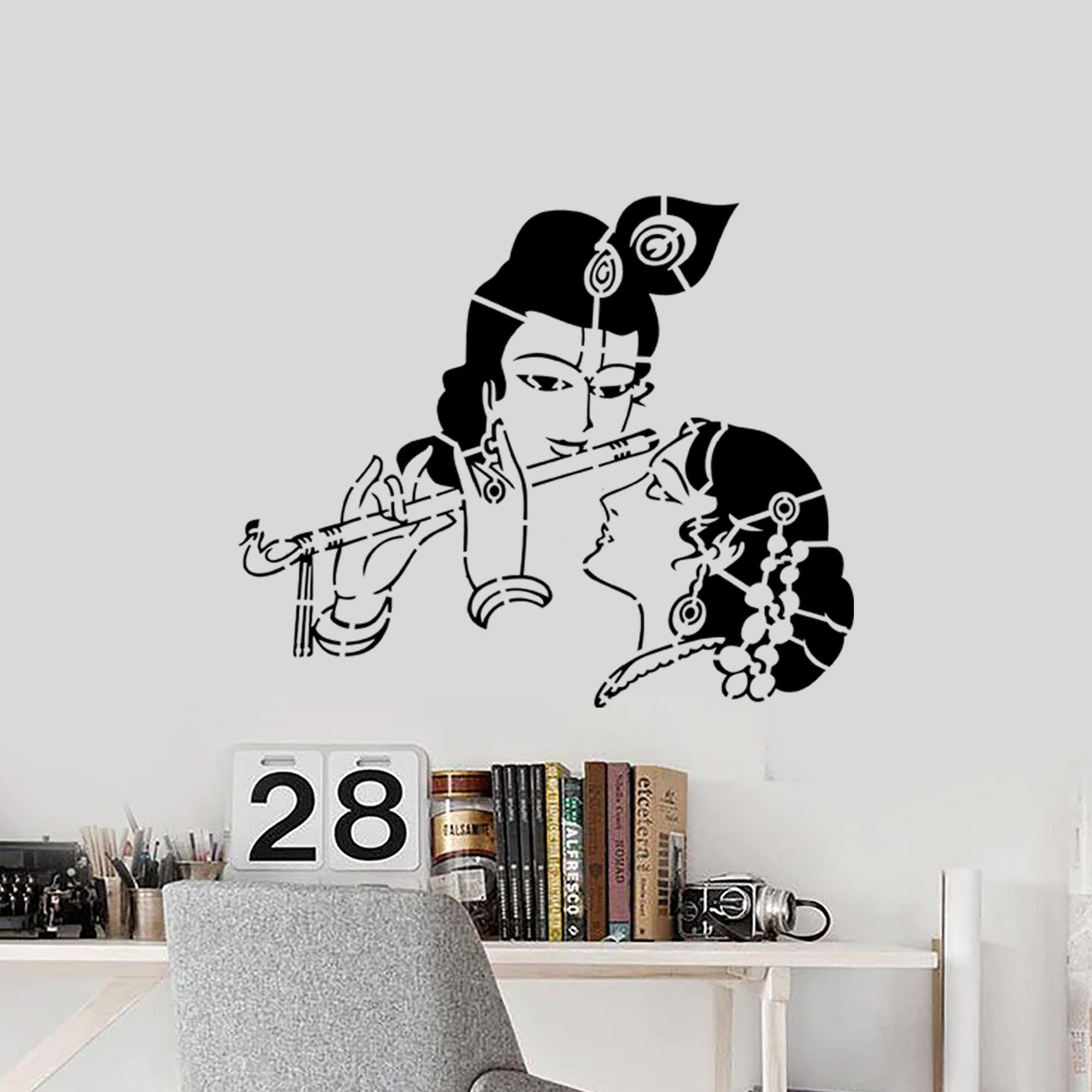 ARandNJ Stencils for Wall Painting Pack of 1 (Size:- 16X24 Inch) Pattern Theme - Radha Krishna DIY Reusable Design Suitable for Home Wall Decor (B0BM6CT196) Amazon Price History, Amazon Price Tracker