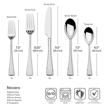 Amazon.com: Mikasa Novaro 20-Piece 18/10 Stainless Steel