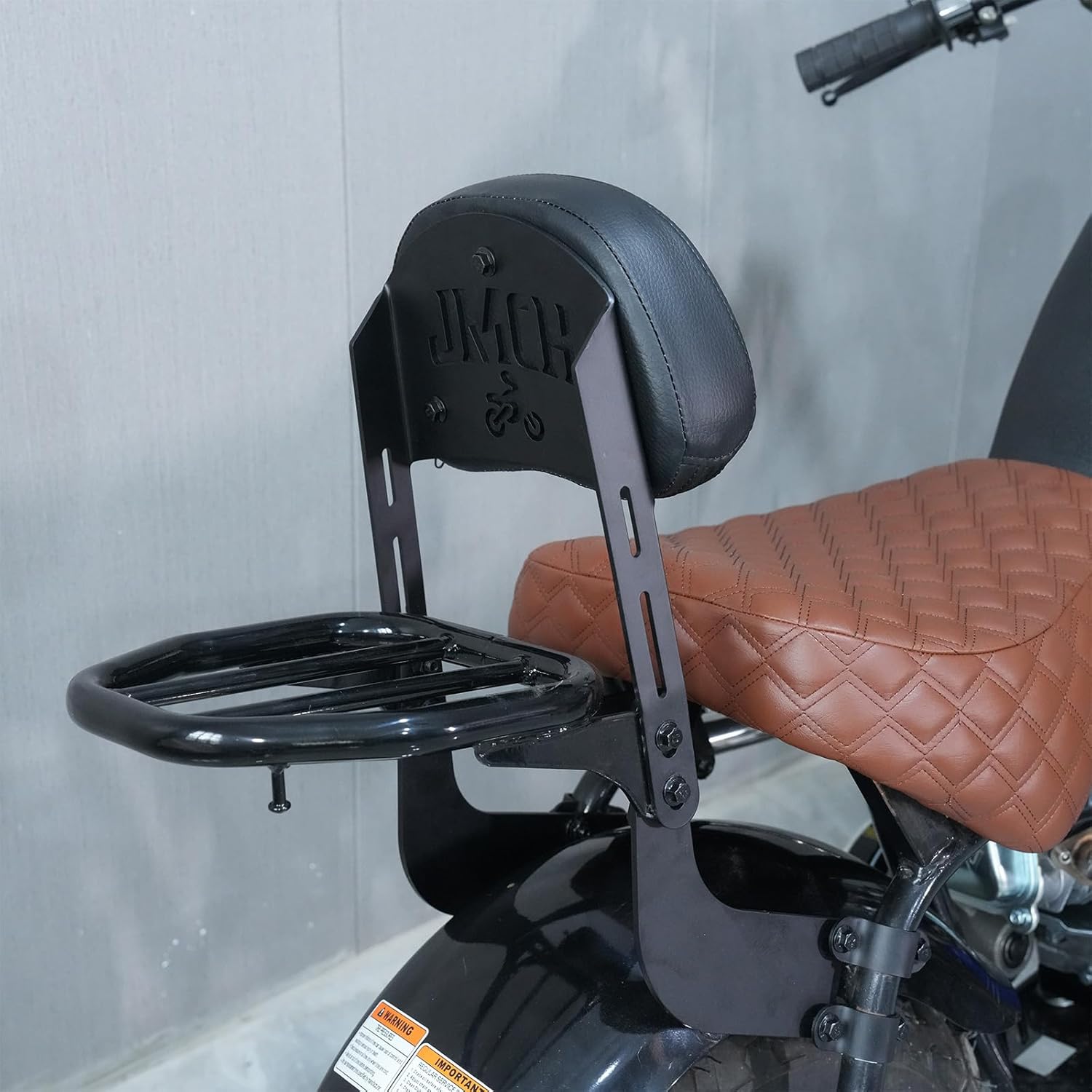 JMCHstore Backrest Cargo Rack for Baja Massimo MB200, Baja Heat, Mini Baja, Baja Warrior, Baja Carbon 6.5 196cc Mini Bike Cushion Luggage Parts