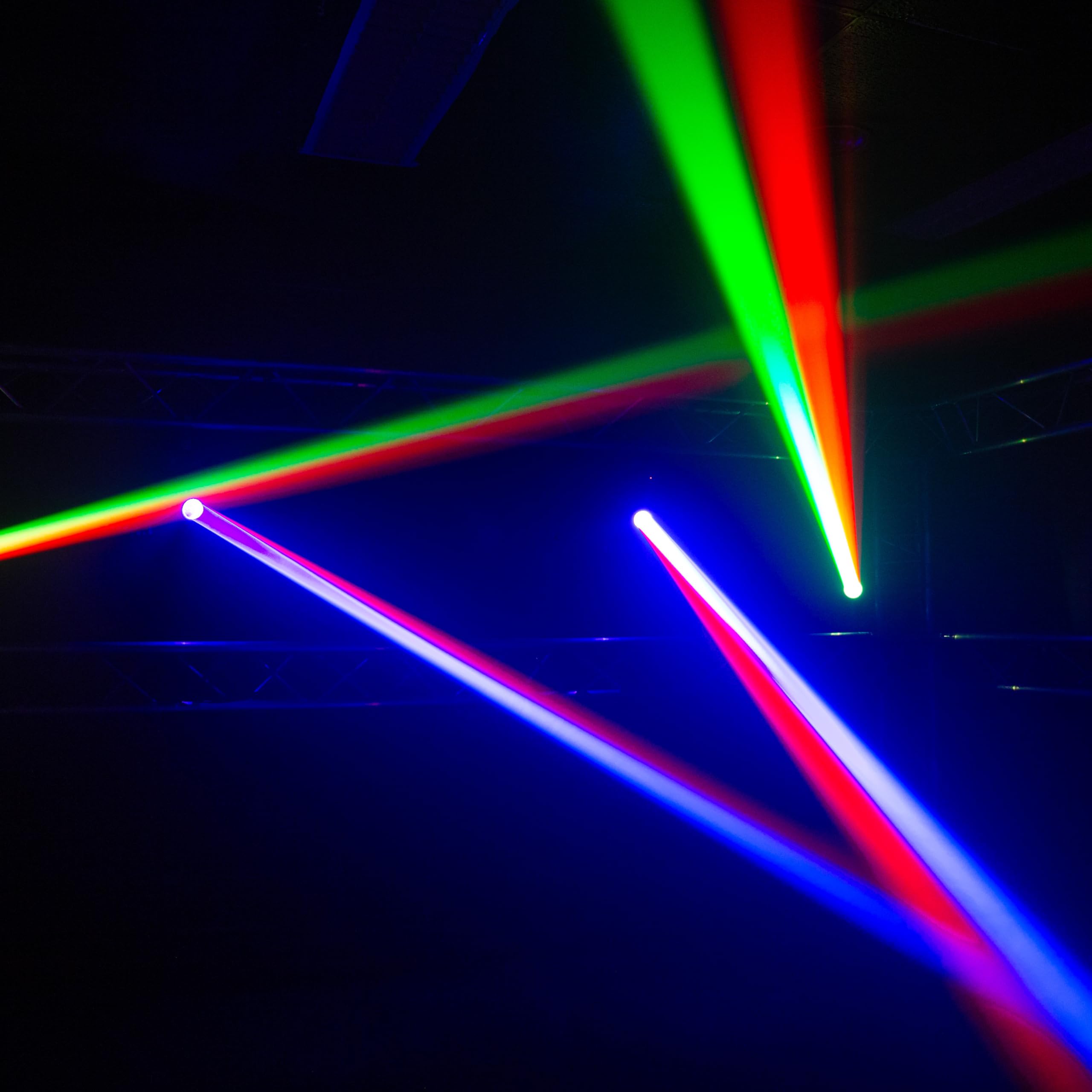 BoomToneDJ Maxi Beam 60 – Lyre Beam LED 60 W RGBW avec faisceau 2°, stroboscope, dimmer, DMX 12/14 canaux, modes auto et audio, effets rapides PAN/TILT, idéale DJ, clubs et événements live