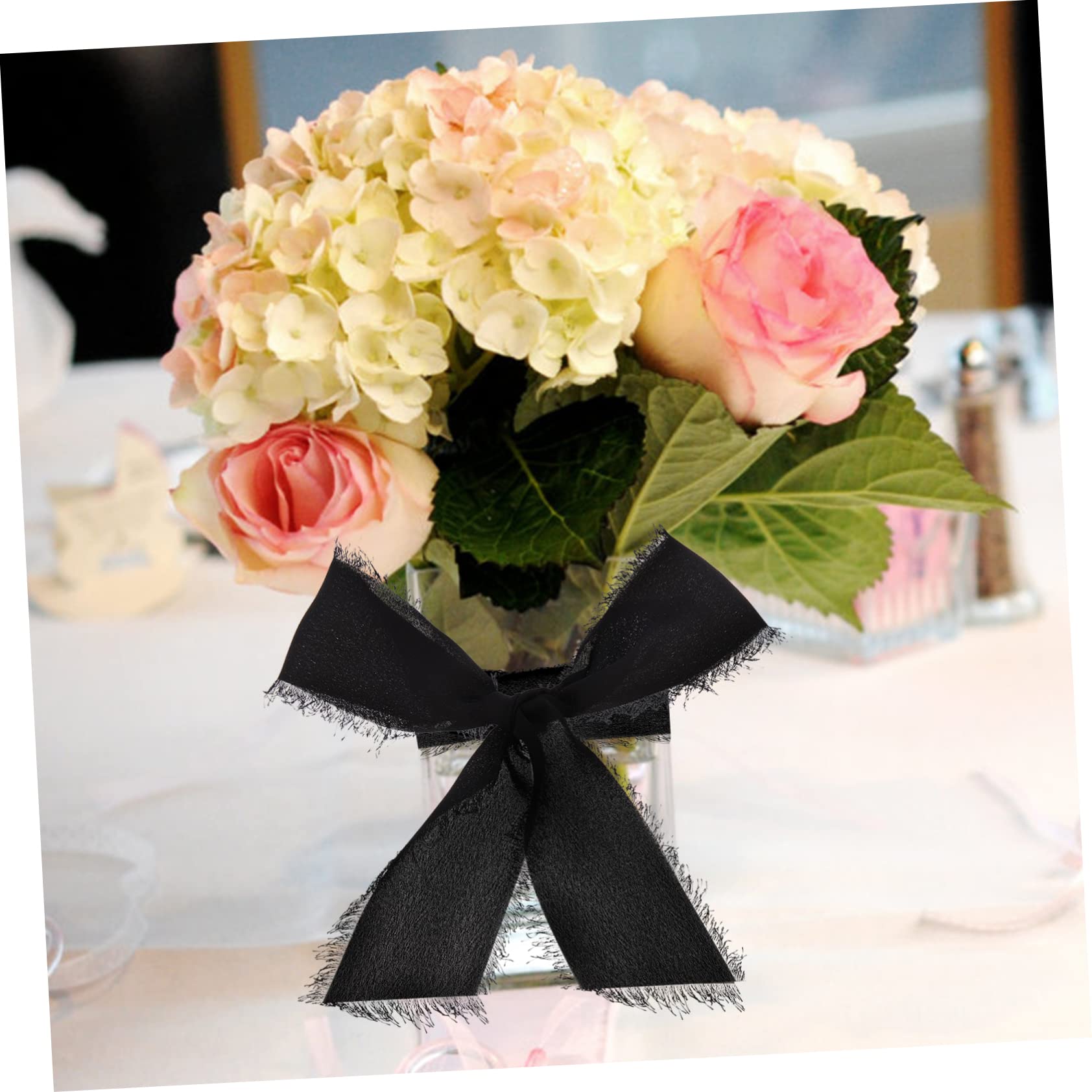 EXCEART 9 Rollen Chiffonband Blumenkuchendekorationen Geschenkbänder für weißes das Schleife Hochzeitsband dekoratives Band Quaste schmücken Polsterstoff Polyester