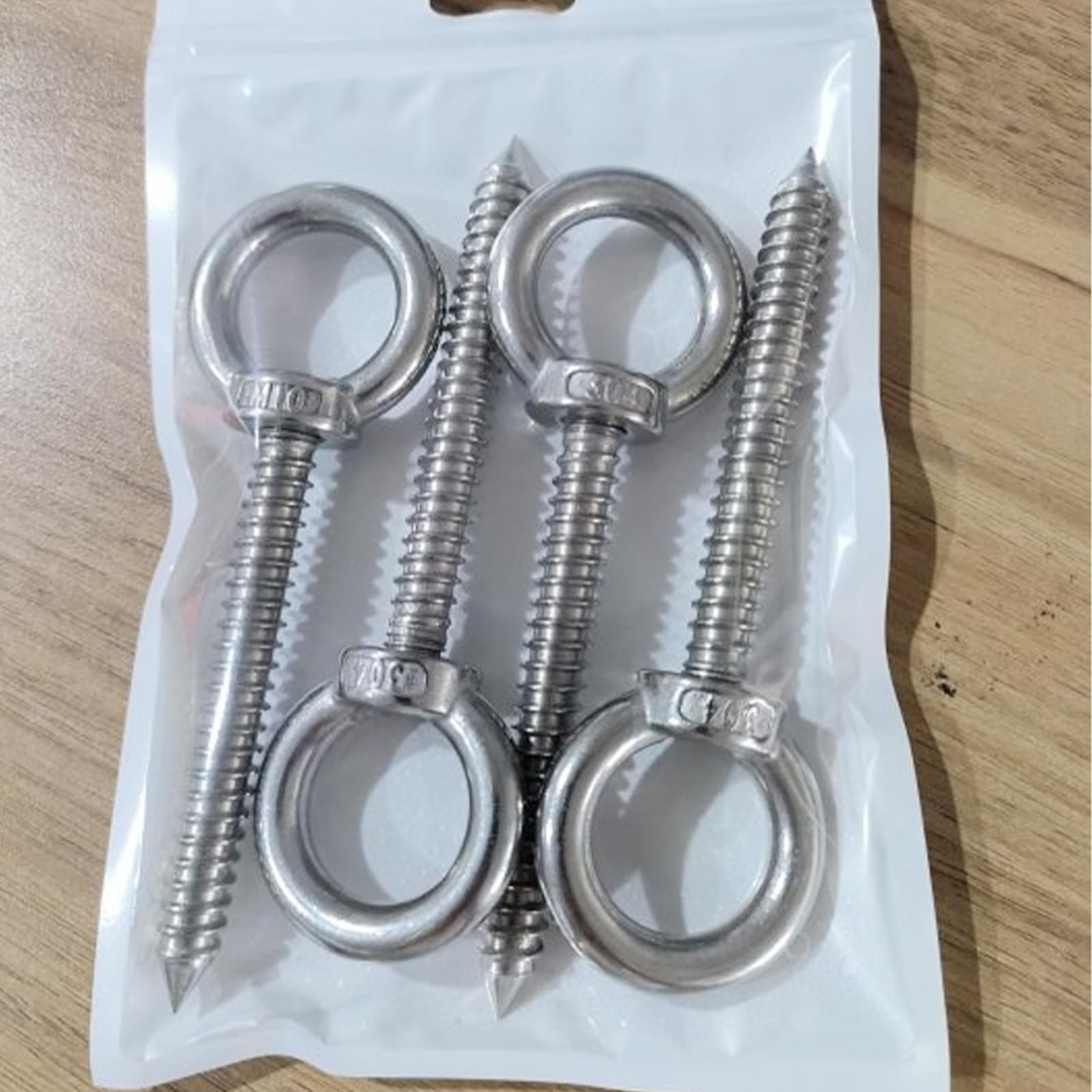 4 viti con occhiello in acciaio inox M10, ganci da soffitto per carichi pesanti, viti ad occhiello, vite ad anello m10, occhielli a vite, per stand amaca, sedia a dondolo, yoga, applicazioni pesanti