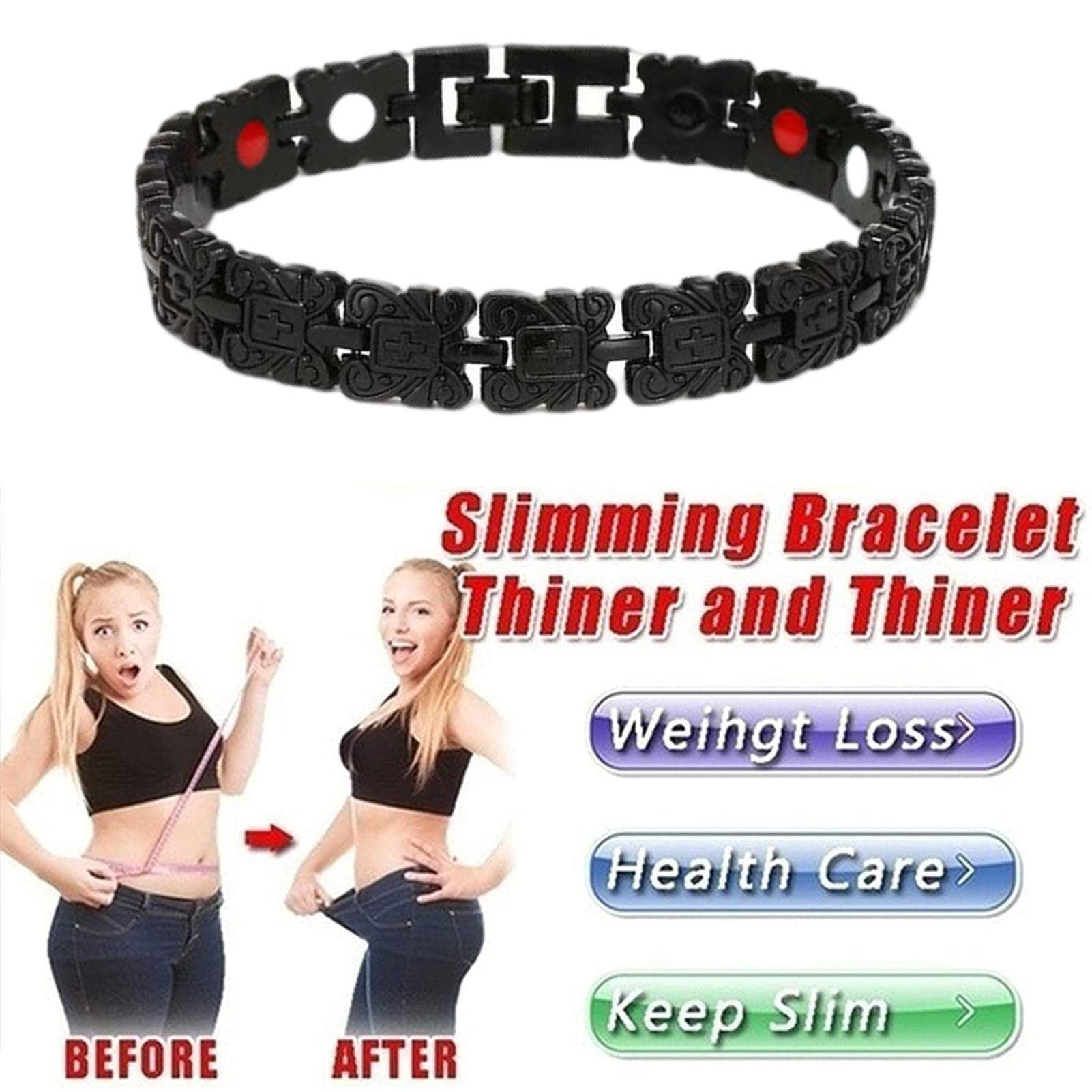 Bracciale Magnetico In Rame Con Pietra Cuore Per Donna – 3500 Gauss, Regolabile, Ipoallergenico, In Confezione Regalo - 4