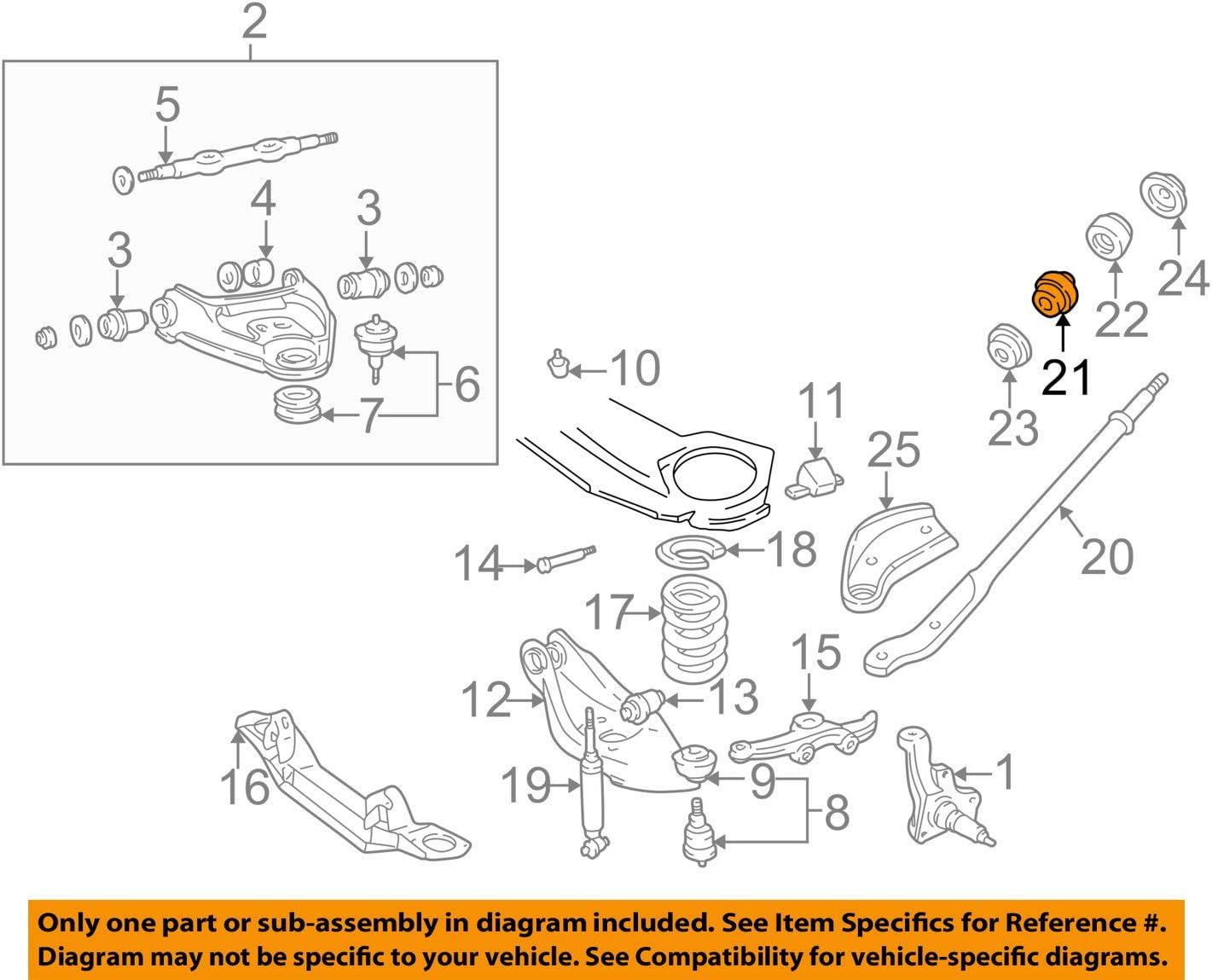 Mopar 5015689AA Strut Rod Bushing Or Kit