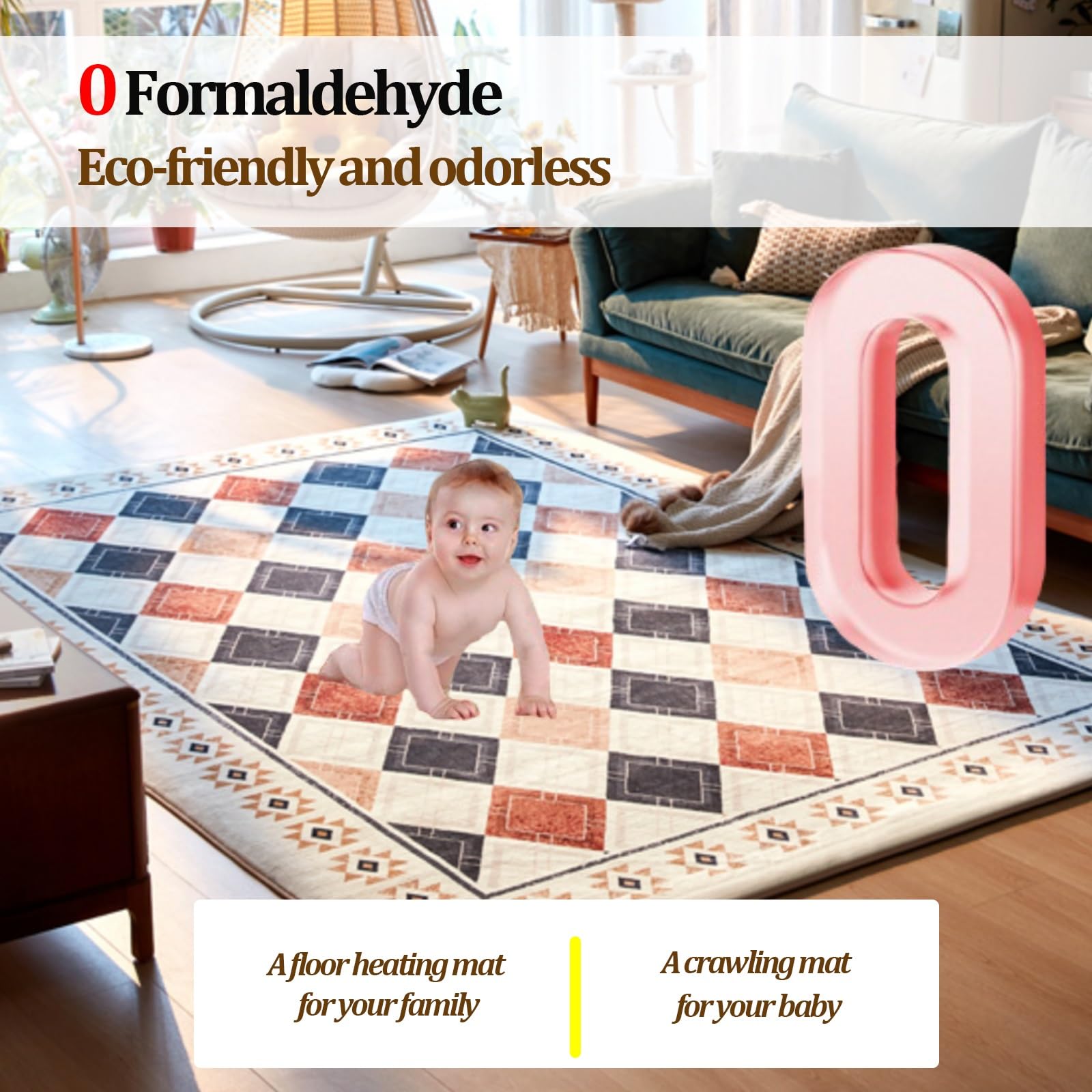 Alfombrilla calefactora para debajo del escritorio, alfombra calefactora eléctrica grande, extraíble y lavable, calefactor radiante con temporizador de 1 a 12 horas(B,31.5x62.9in)