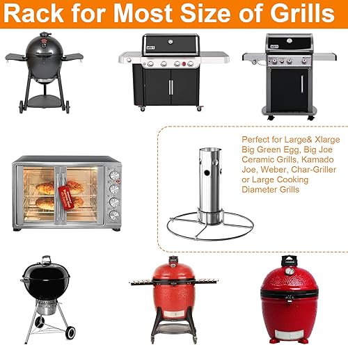 Miniatura 5 de BBQ Future Soporte de pollo para latas de cerveza Charbroil accesorios para freidora de pavo Charbroil 4897766R06, soporte para asar pollo de acero