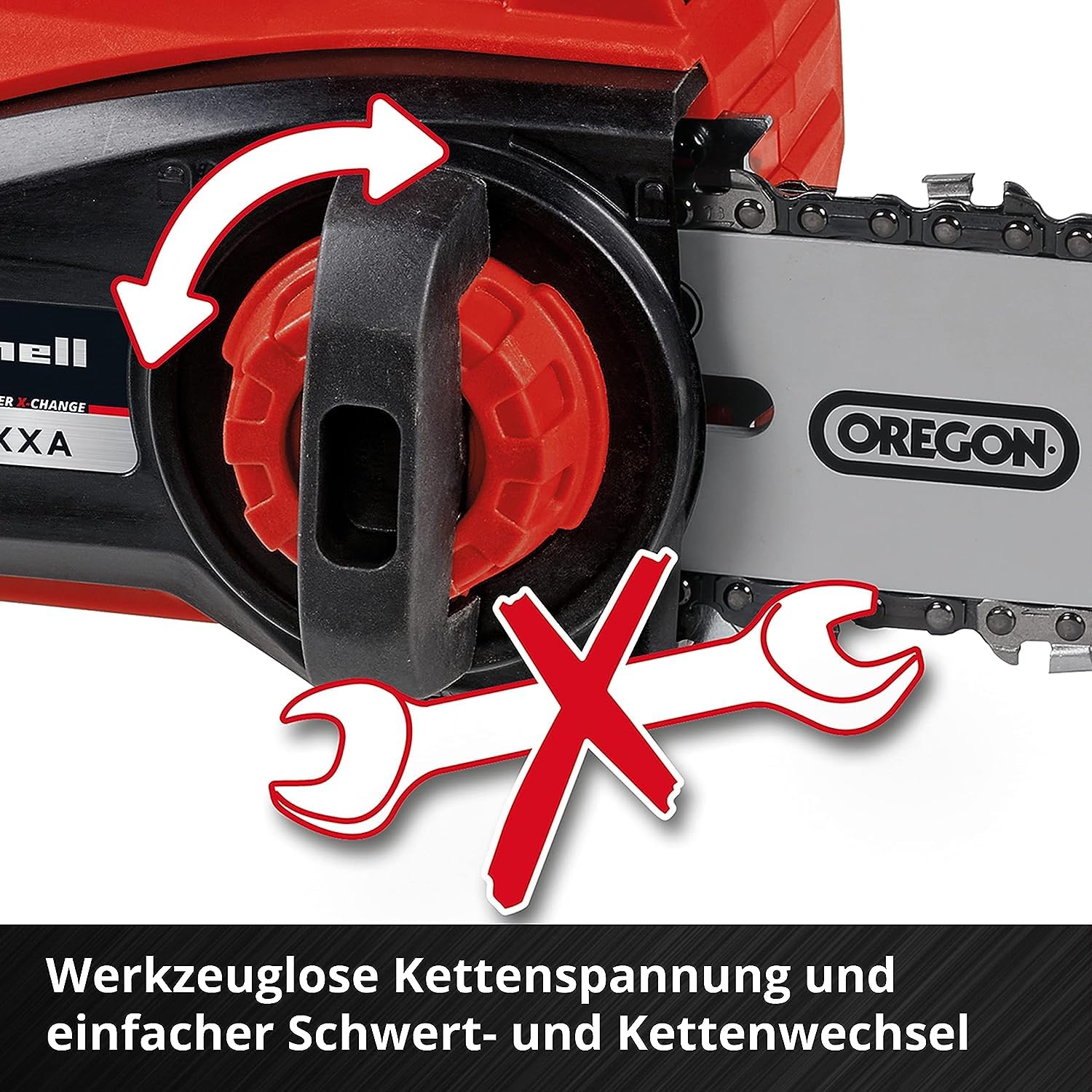 Einhell Professional Einhand-Akku-Kettensäge FORTEXXA 18/20 TH Power X-Change (Li-Ion, 18 V, Brushless-Motor, 20 cm OREGON-Qualitätsschwert & -kette, max. 3.800 min-1, ohne Akku & Ladegerät)
