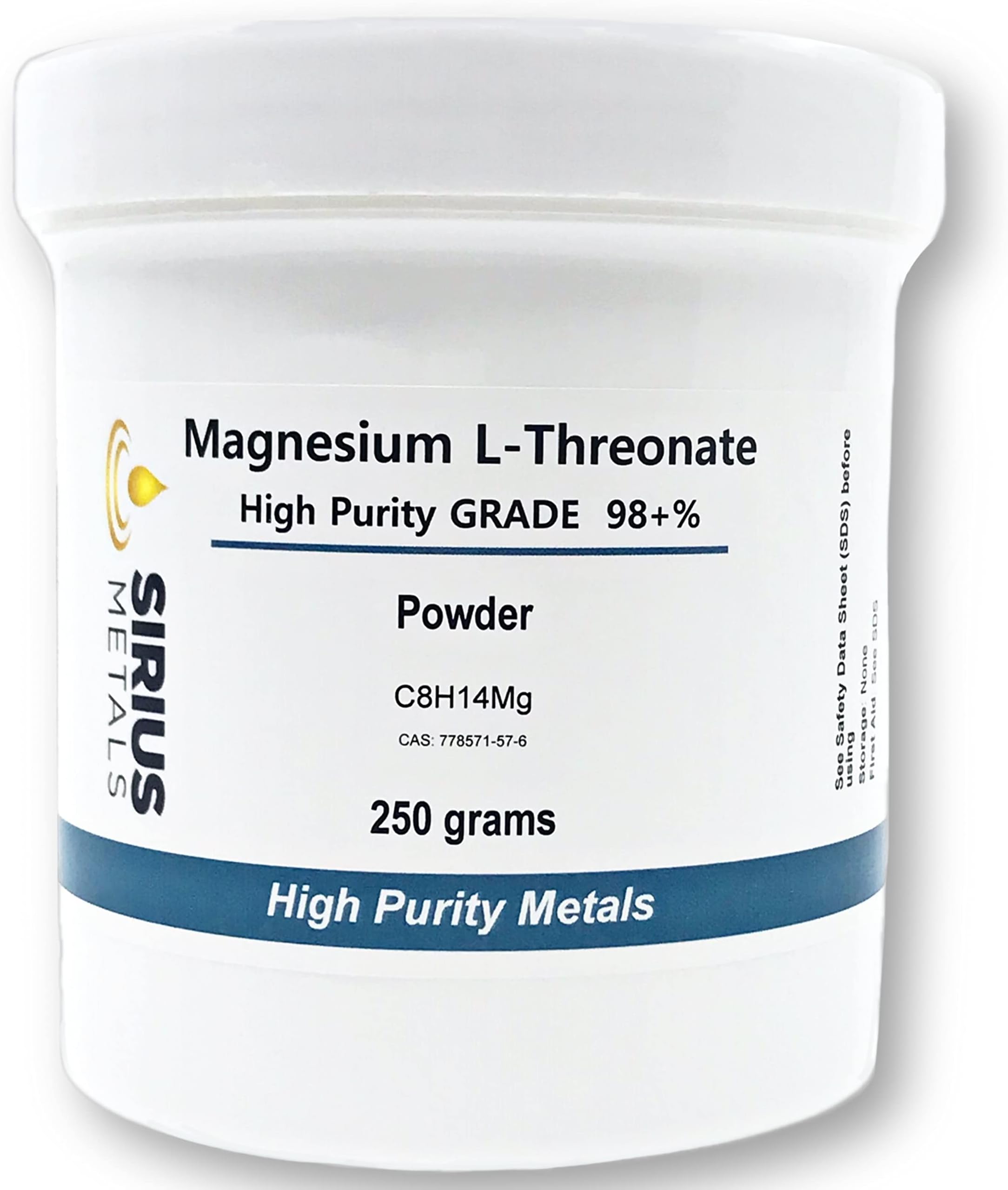 Magnesium L-Threonate 250g 98% Purity
