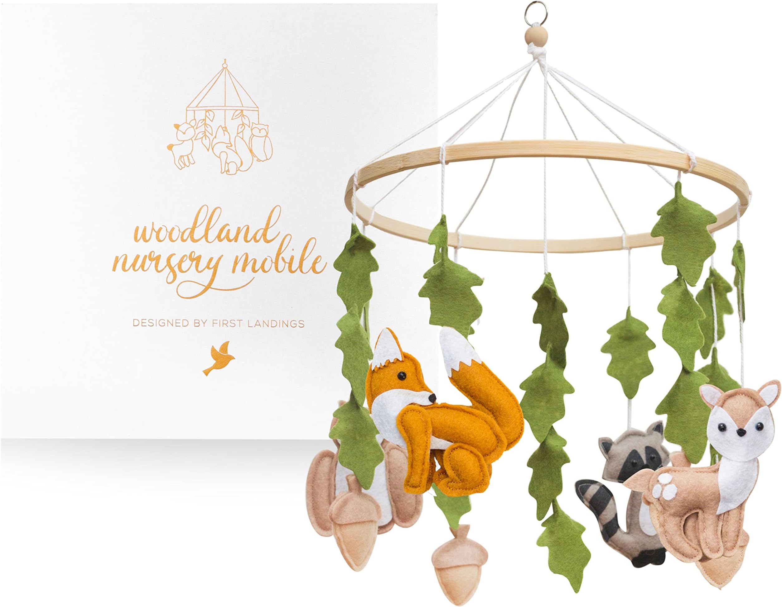 First Landings Woodland Baby Mobile for Crib Baby Nursery Mobiles Woodland