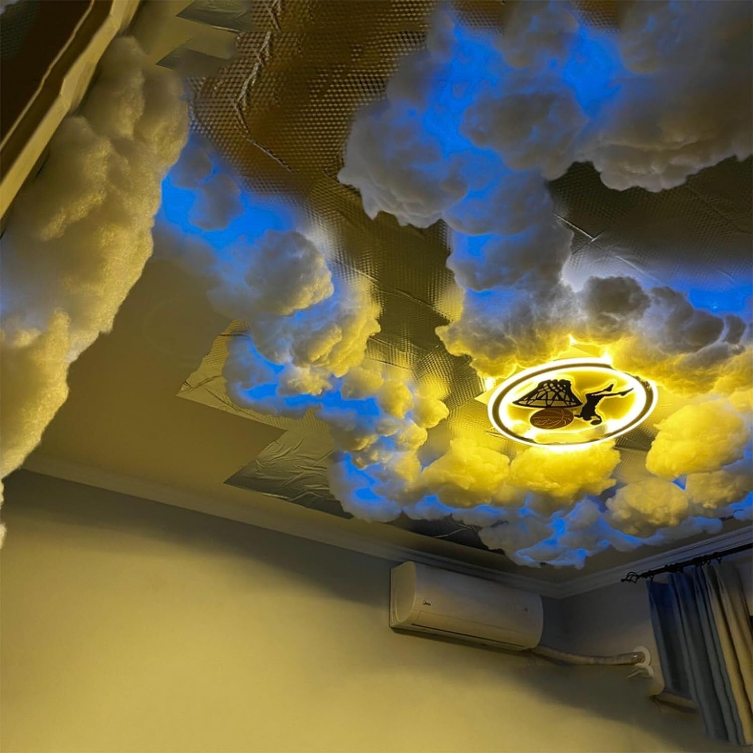 HynJGih 3D Thundercloud LED Light Cotton Lightning Cloud,APP Control, DIY Animation, for Bar Indoor Party(5m)