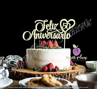 Feliz Aniversario 50 Anos Cake Topper