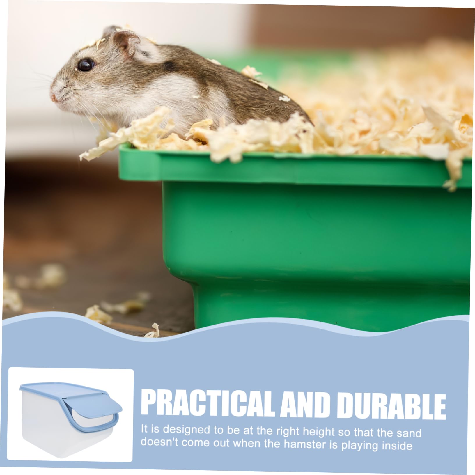 Sandbadebox Für Haustierpflege Robuste Hamsterbadewanne Wiederverwendbare Chinchillabadebox Kompaktes Zubehör Für Kleine Tiere