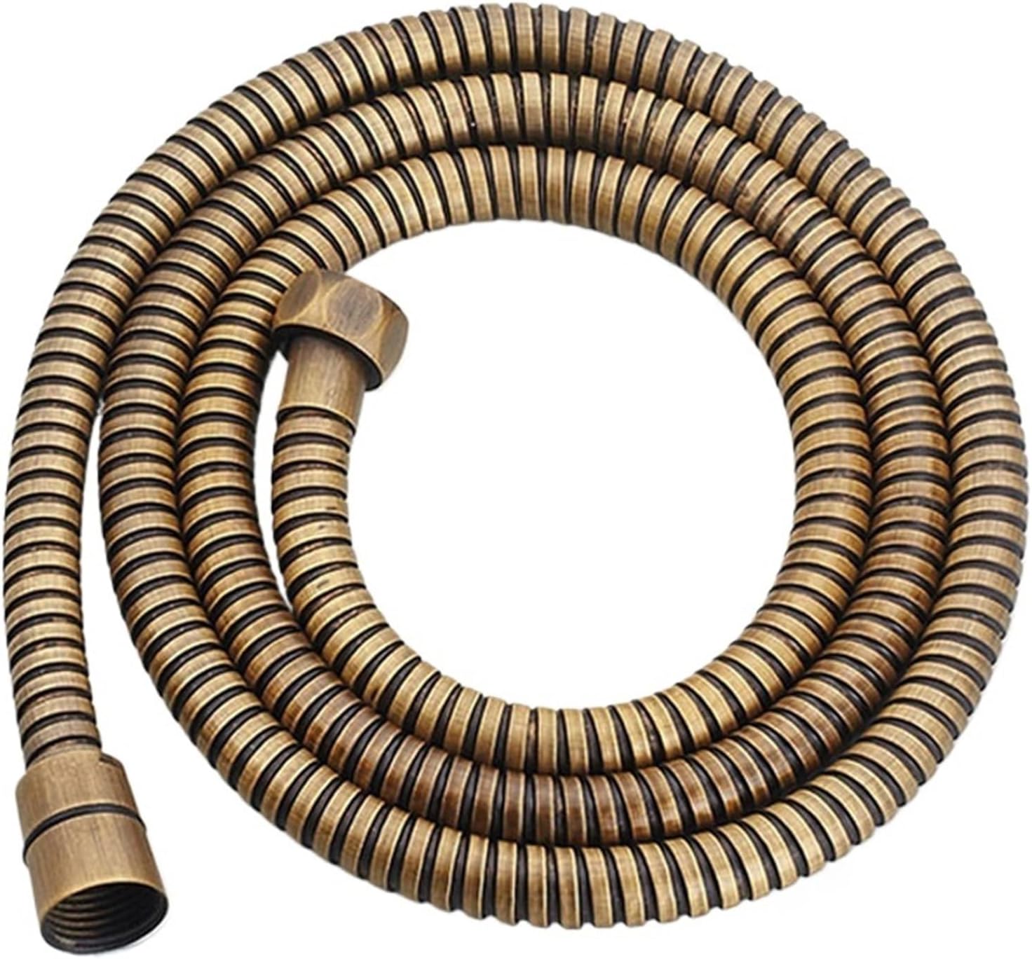 Antique Brass Stainless Steel Flexible Shower Hose Long Bathroom Shower Water Hose Extension Plumbing Pipe Pulling Tube(100cm)