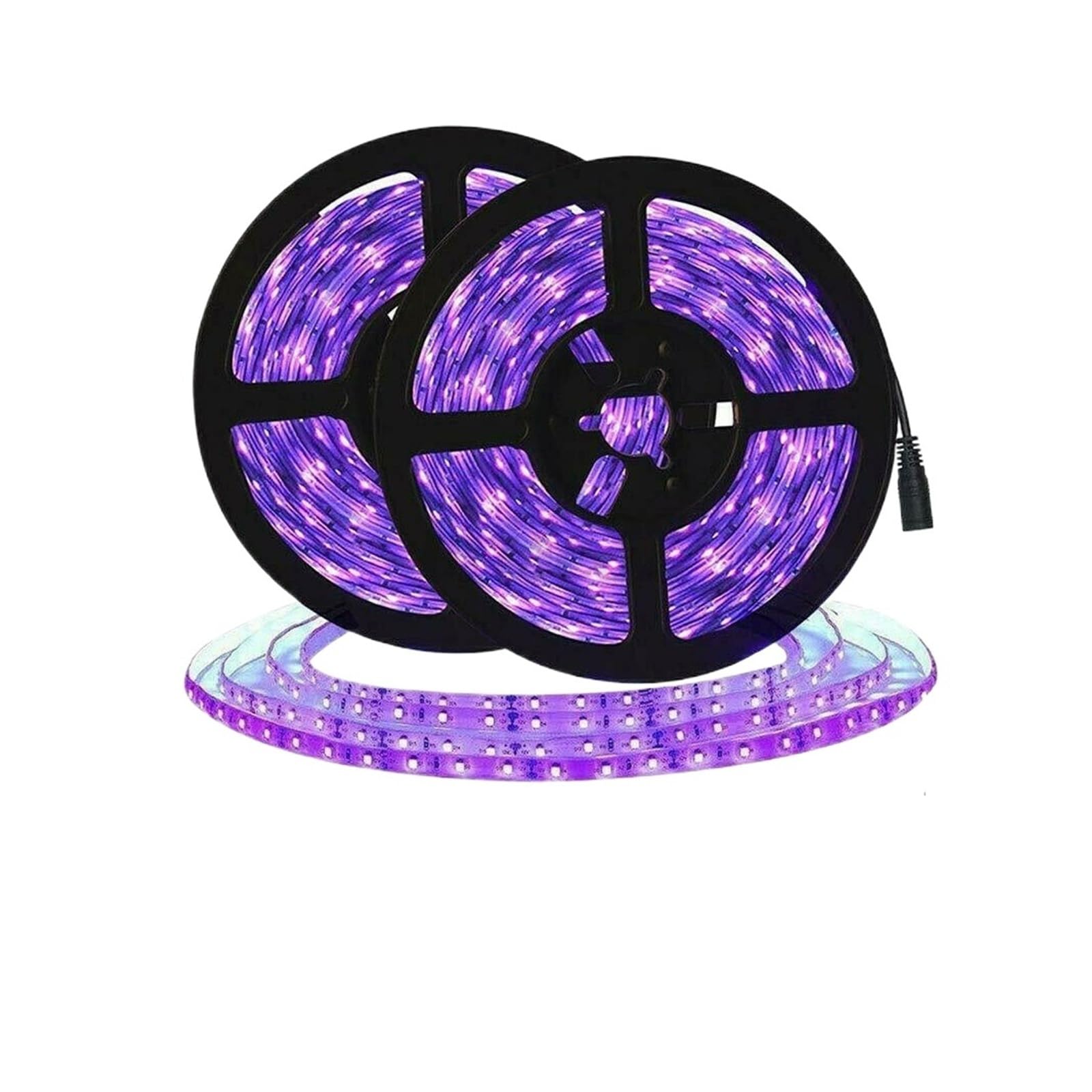 Tira de luces Led UV de 365nm, 60leds/m, luz negra SMD 5050, interruptor de atenuación de 12V, adaptador de corriente de 12V, curado ultravioleta UV, fluorescencia de DJ