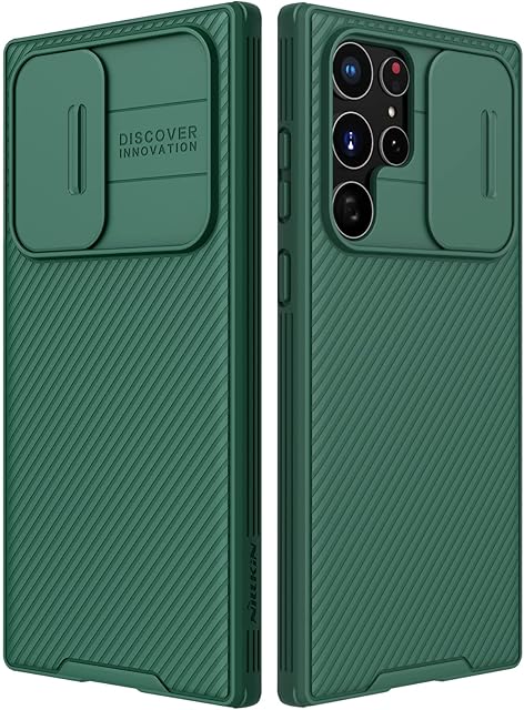 Nillkin CamShield Pro Case for Galaxy S22 Ultra 5G, [Camera Protection] with Slide Camera Cover, Slim Stylish Protective Case for Samsung Galaxy S22 Ultra 6.8" Green