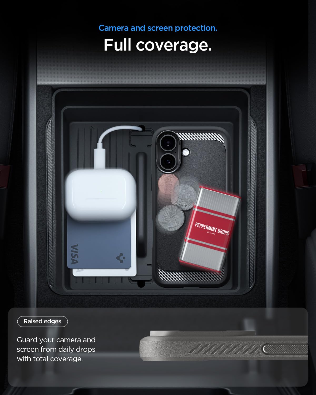 Spigen Funda para iPhone 17, Rugged Armor MagFit Compatible con MagSafe - Negro Mate