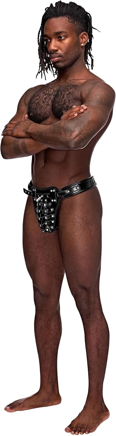 Male Power 542-266 Leather Taurs Thongs Black