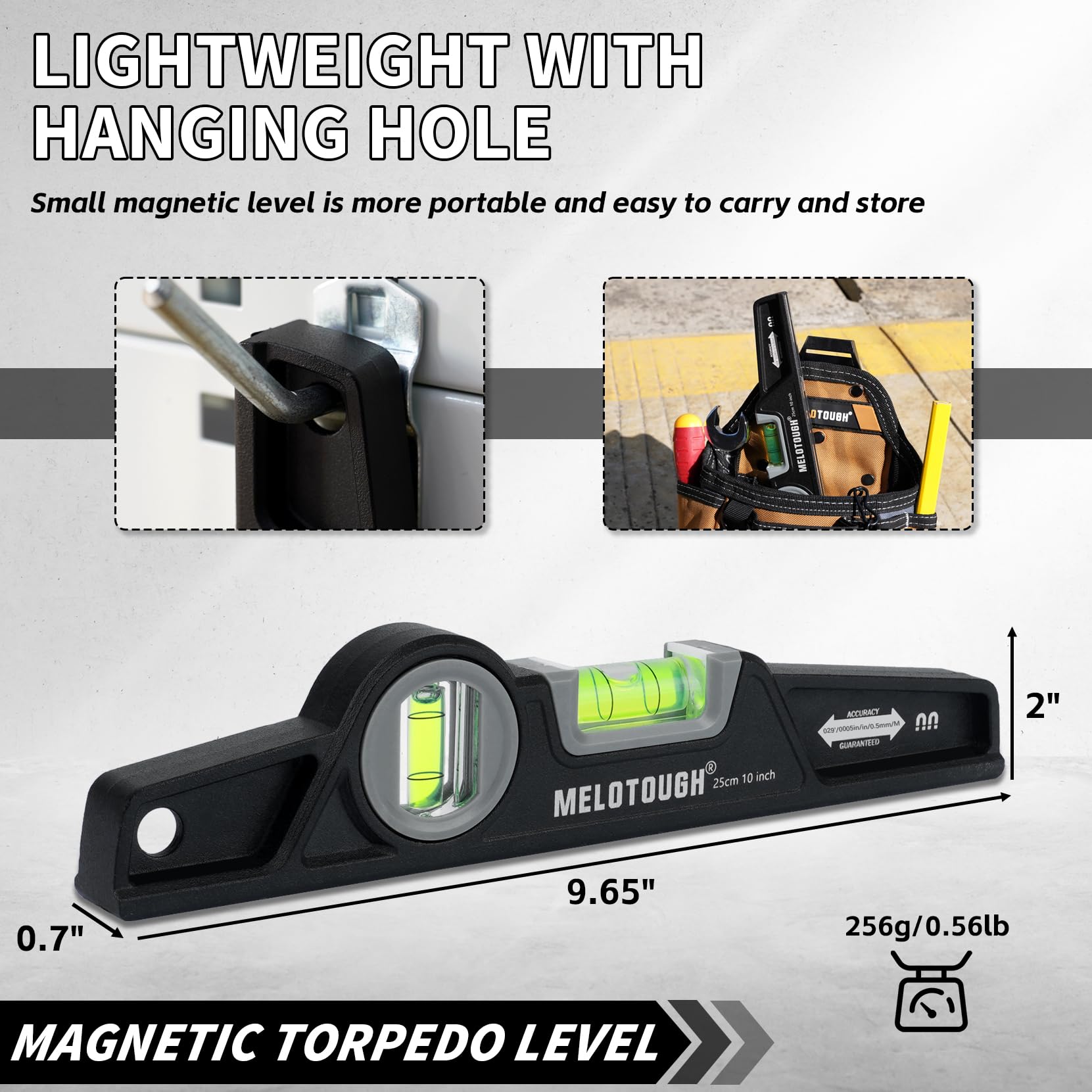 MELOTOUGH Magnetic Torpedo Level - Carpenter & DIY -5 MELOTOUGH Magnetic Torpedo Level - Carpenter & DIY -5