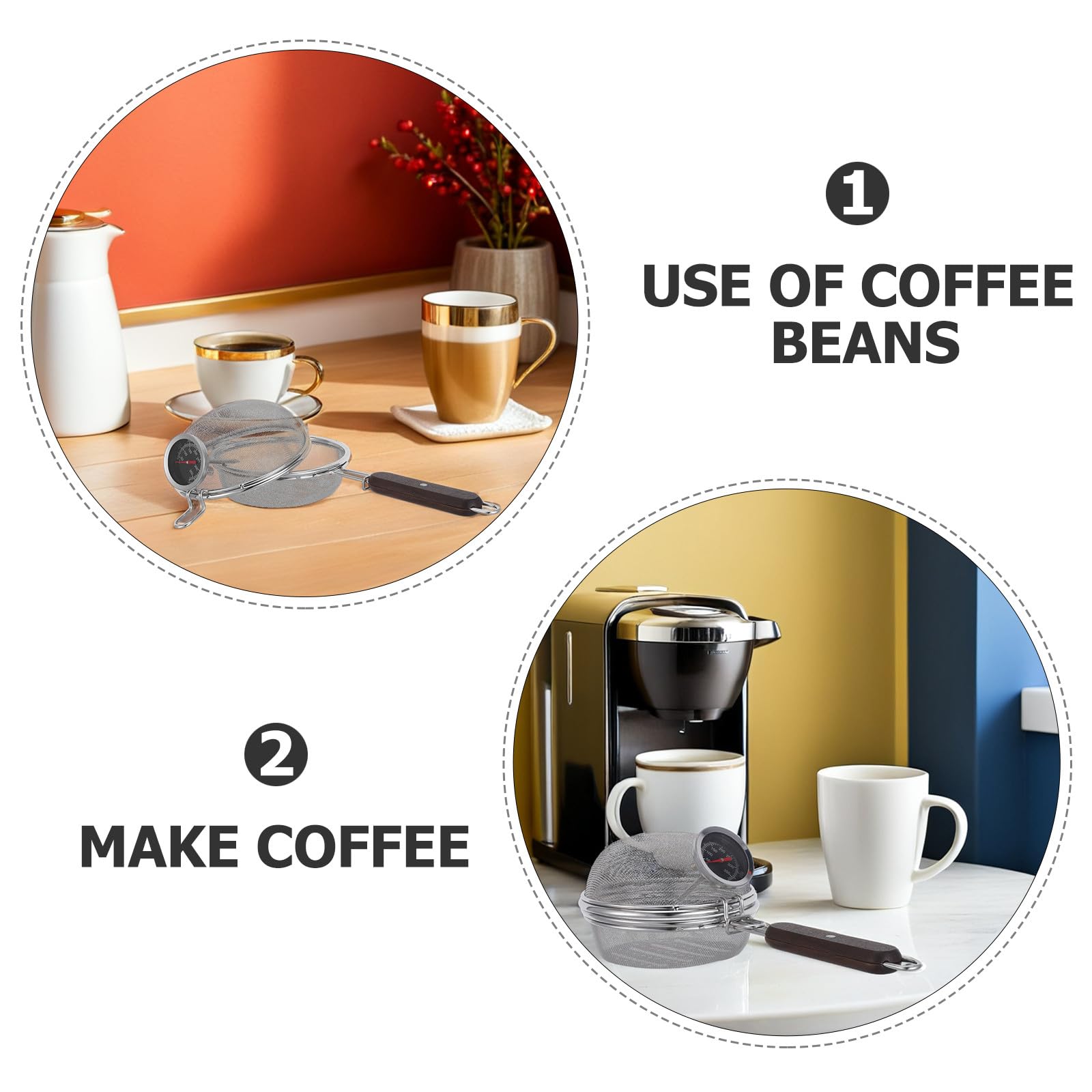 Thermomètre pour Torréfaction du Café en Acier Inoxydable 120g