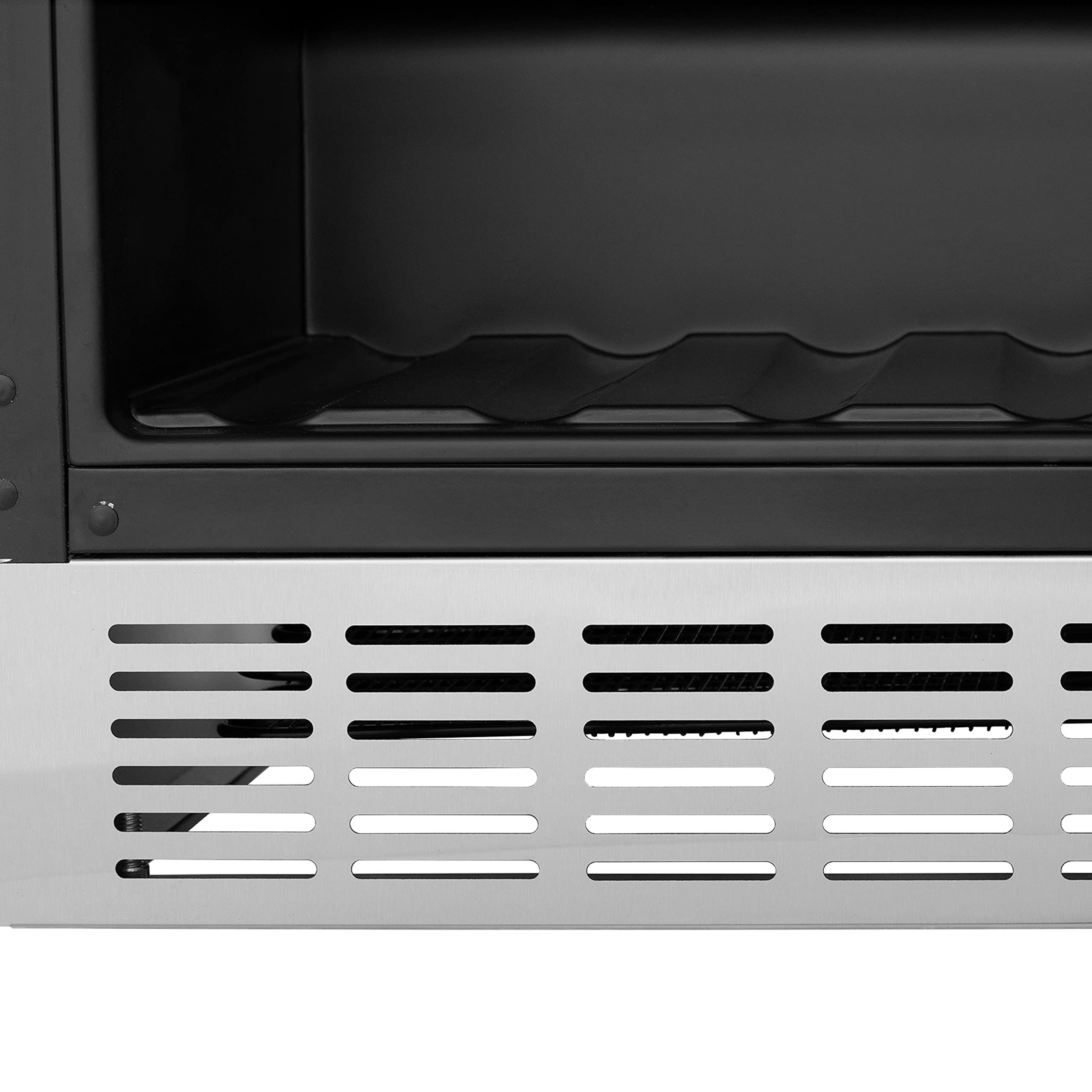 Z Line Kitchen And Bath ZLINE 24" Autograph Edition 154 Can Beverage Cooler Fridge With Adjustable Shelves In Stainless Steel With Matte Black Accents (Rbv-Us-24-Mb) on Fridge.com - View 6