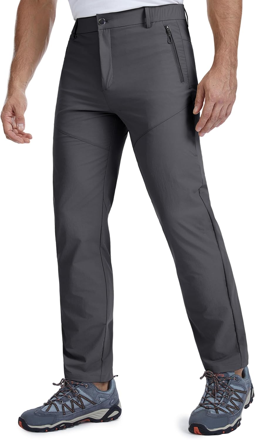 BLUE CHILL Mens Lightweight Outdoor Hiking Pants Quick Dry Waterproof Fishing Travel Pants with 4 Zipper Pockets BLUE CHILL Mens Lightweight Outdoor Hiking Pants Quick Dry Waterproof Fishing Travel Pants with 4 Zipper Pockets