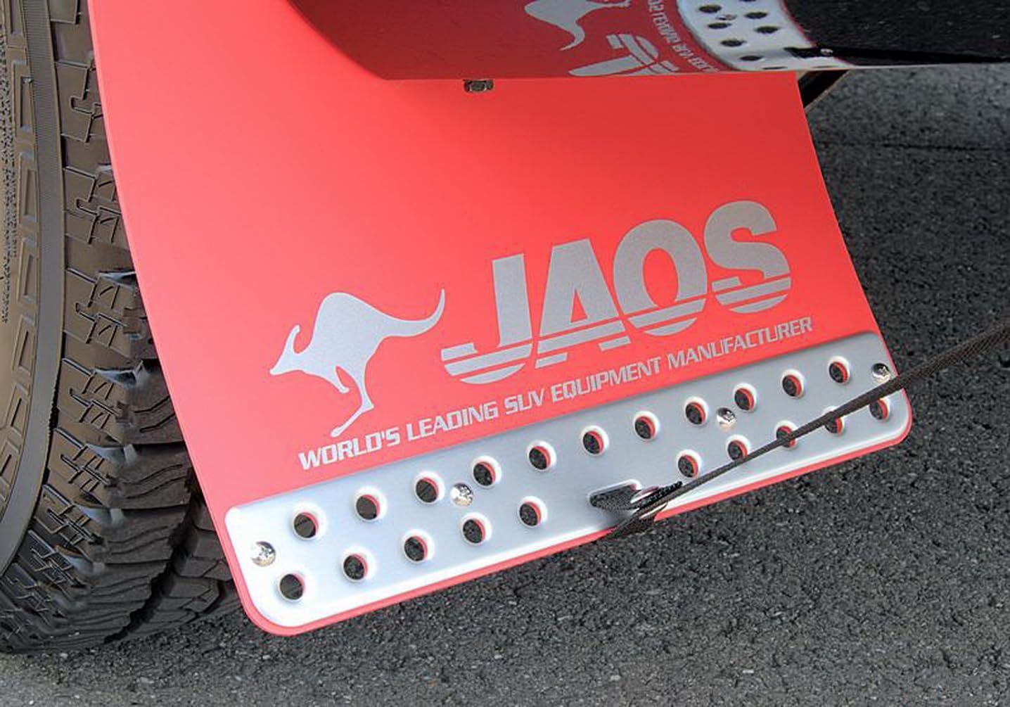 【ジャオス(JAOS)】最終セール！ジャオス(JAOS) JAOS マッドガードIII フロントセット レッド デリカ D:5 MUD GUARD3 RED FRONT
