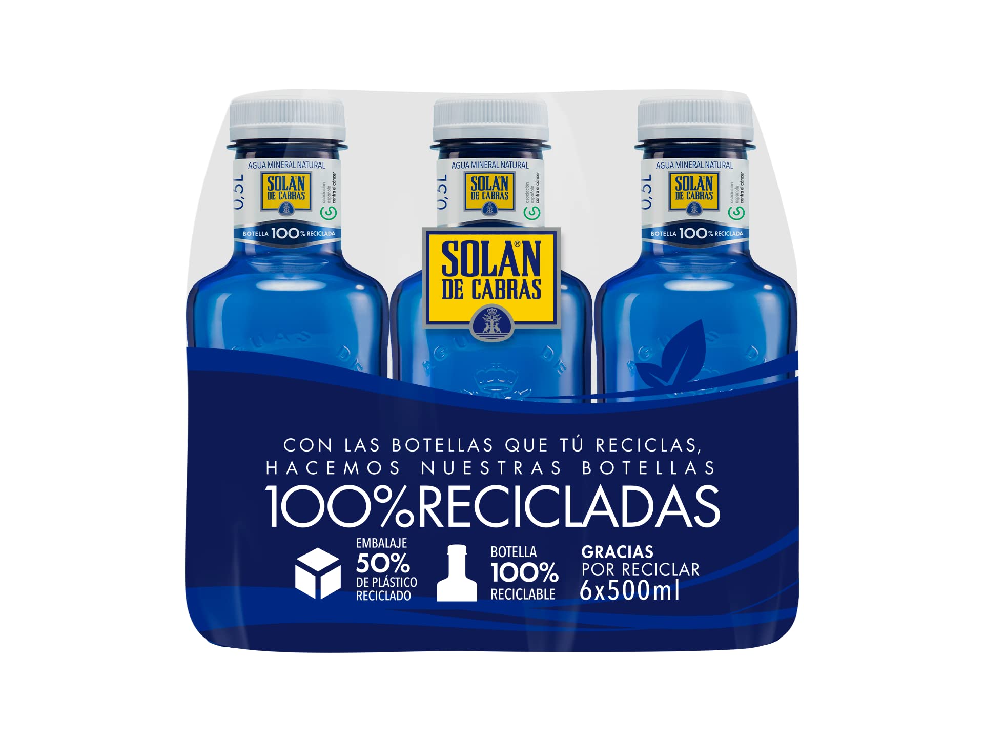 Grand Frais Prix Eau Minérale Solan De Cabras - Lot 20 Bouteilles 500ml -  Faible Teneur Sodium - Pureté Naturelle Eau Minérale Espagne