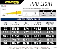 Vista 6 de Cressi Aletas de buceo ligeras y bien equilibradas de talón abierto - Pro Light: Fabricadas en Italia