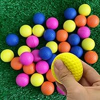Vista 3 de 50 pelotas de práctica de golf de espuma, bolas de práctica de espuma de vuelo limitado, para aliviar el estrés, deportes, de sensación realista
