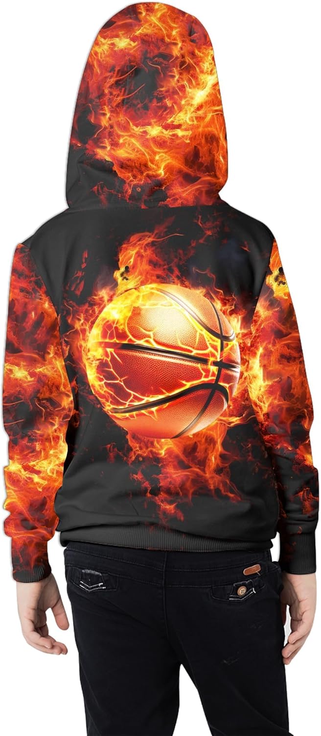 Boys Girls Novelty 3D Print Pullover Hoodies With Pocket Casual Long Sleeve Hooded Sweatshirts for Kids - Image 4