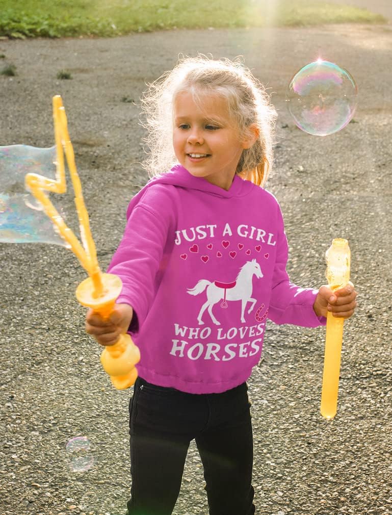 Tstars Just A Girl Who Loves Horses Hoodie Horse Lover Gifts Girls Kids Hoodies