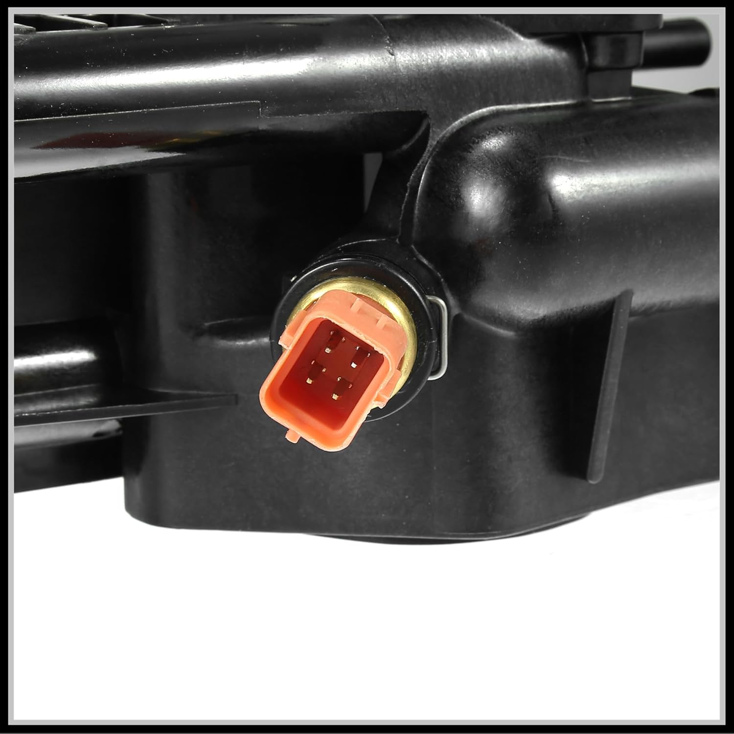 Engine Coolant Thermostat Housing Assembly Replacement for Hyundai Tucson 2.4L L4 2009-2014, 256002G500 Metal Black 1 Pc