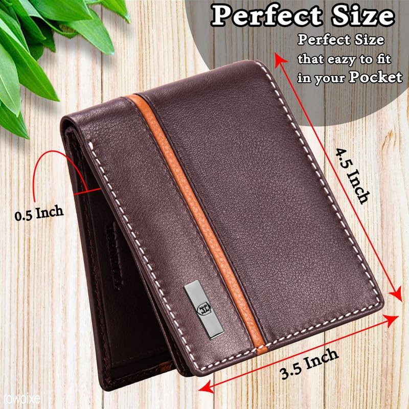 HORNBULL Denial Brown Leather Wallet for Men | Wallets Men with RFID Blocking | Mens Wallet Leather - Image 6
