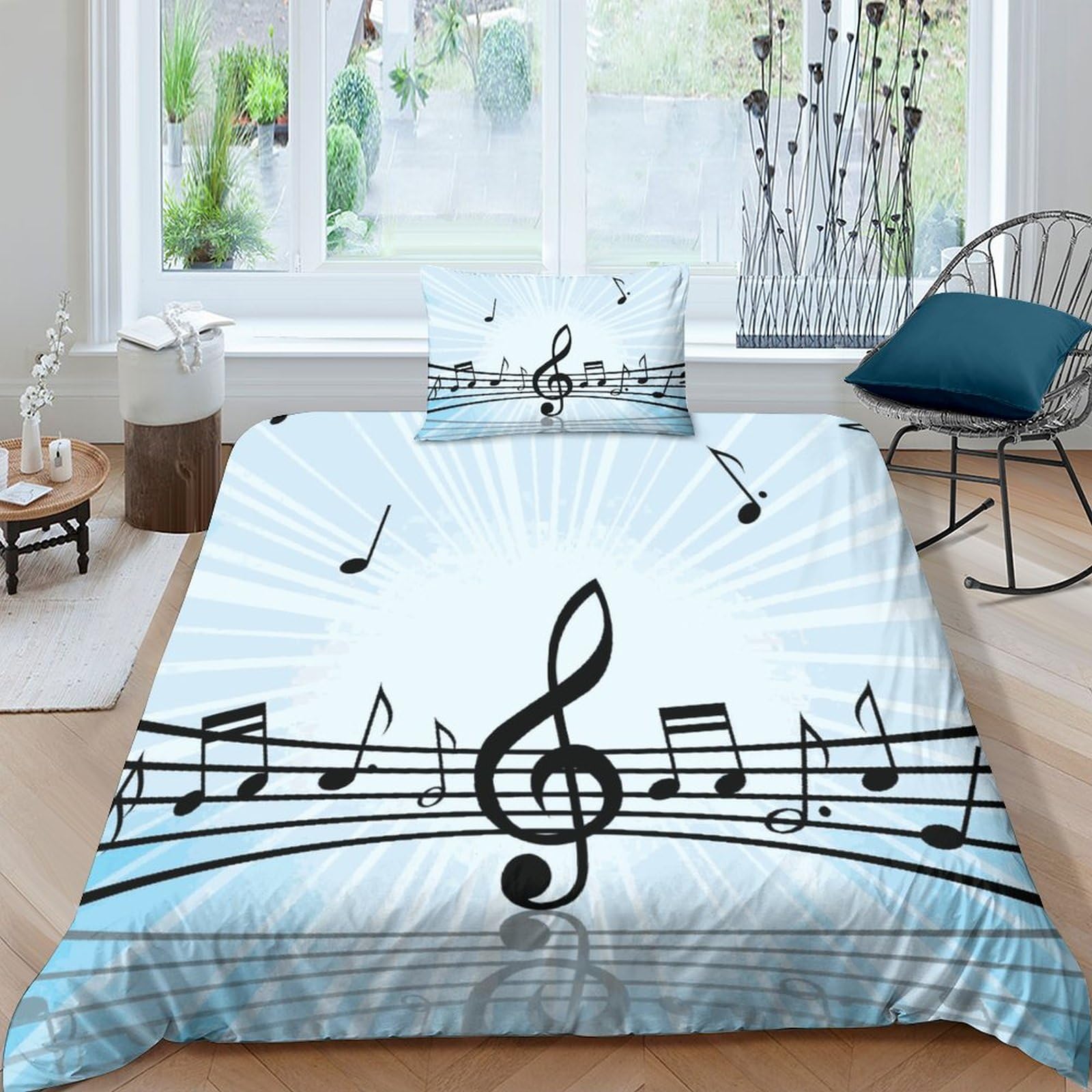 Ensemble de literie avec taie d'oreiller cadeau pour musicien