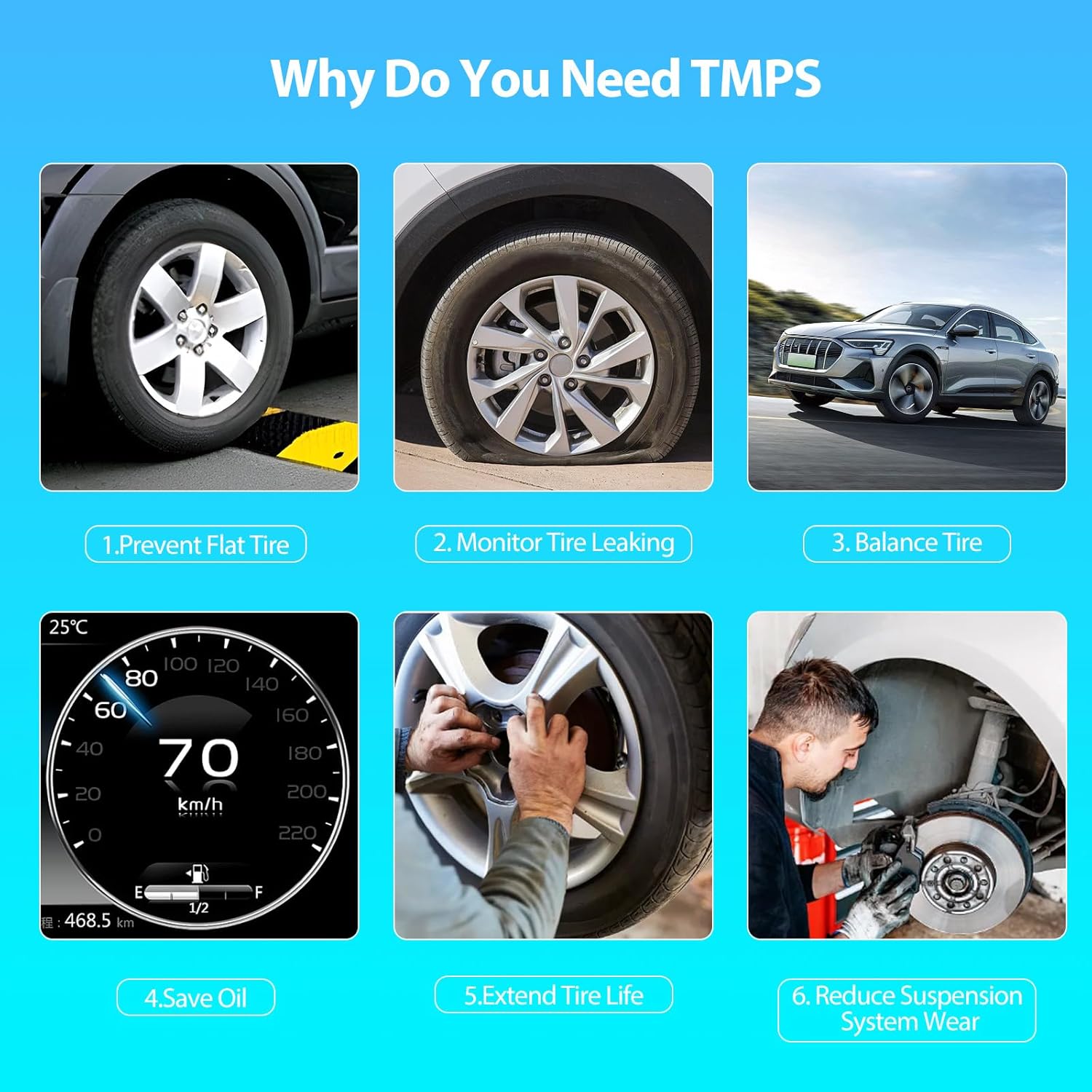 36106856209 Tire Pressure Sensors Pack of 4 - Fit for BMW 2 3 4 Series i3 i8 X1 X2 X5 & for Mini Cooper 2017-2018