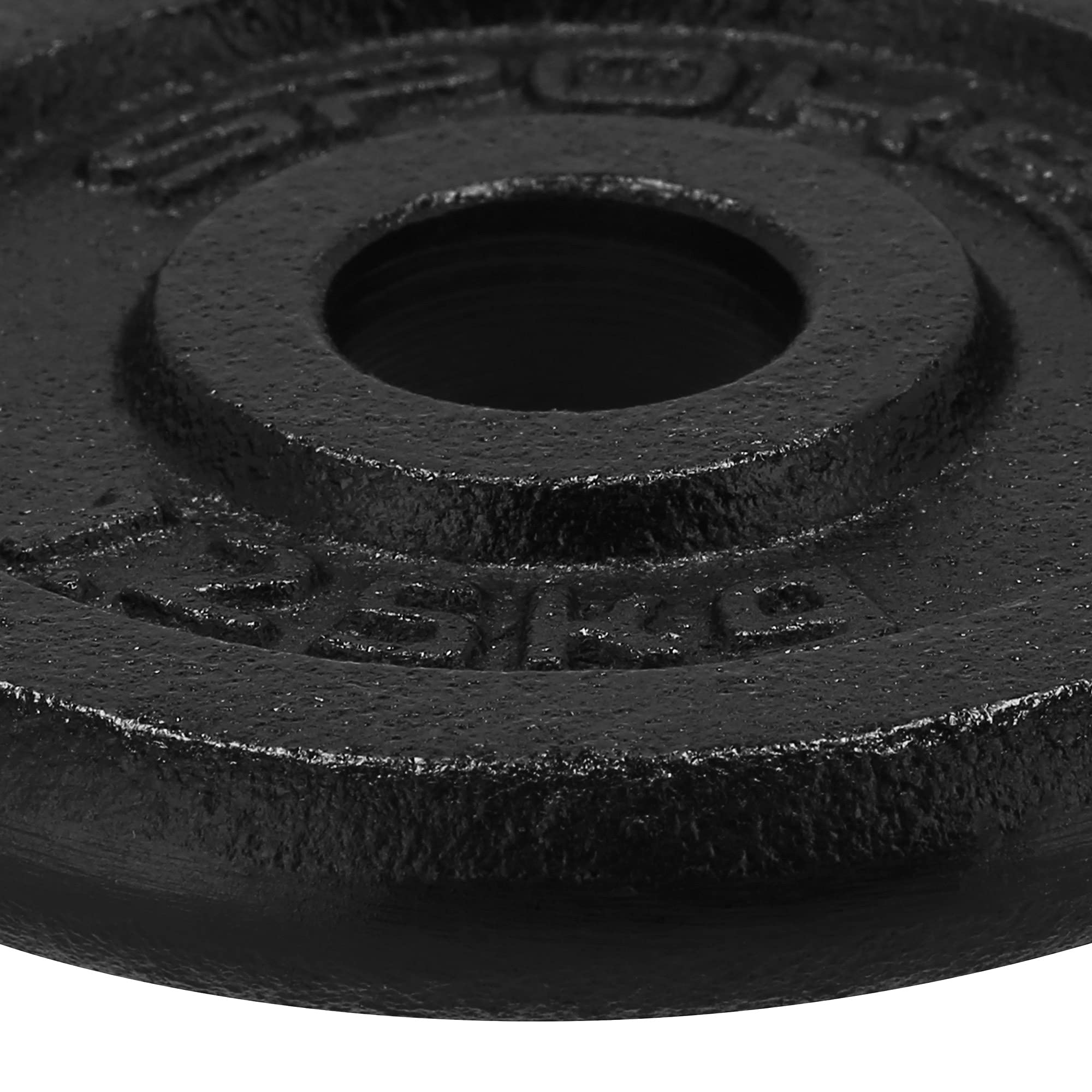 Spokey SINIS żeliwna tarcza do hantli, czarna, 1,25 kg