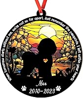 Vista 1 de Adorno personalizado para atrapasoles Bichon Frise, Bichon Frise Sun Catcher Adorno de Navidad – Regalo para perro amante, Bichon Frise 3D 2 capas