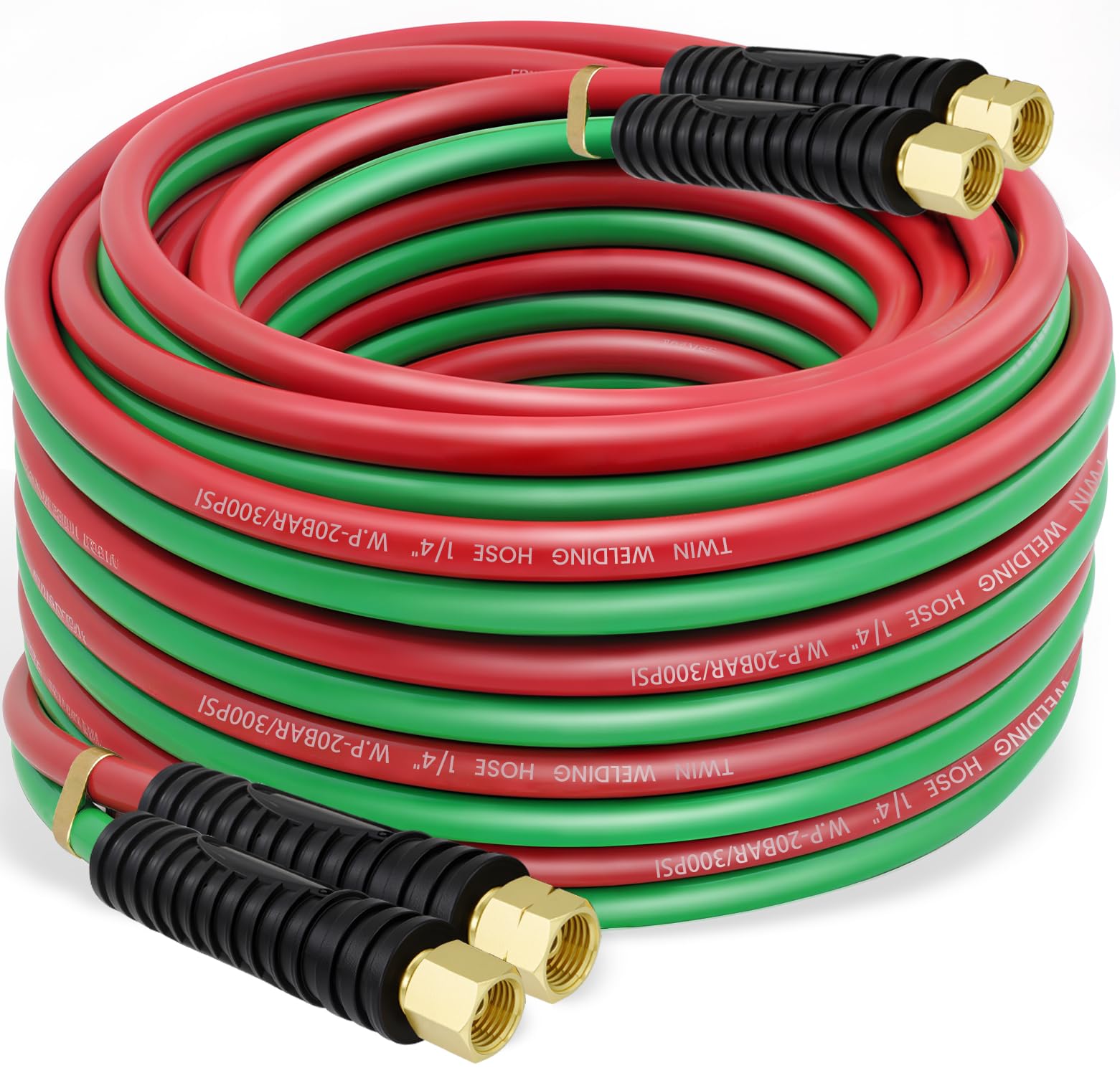 RX WELD 1/4" x 50FT Torch Hose, 9/16"-18 B Fittings