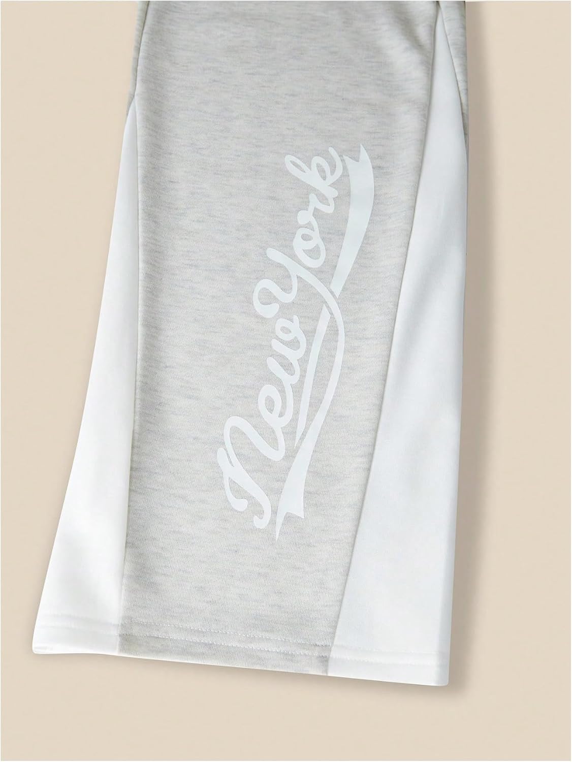 SweatyRocks Girl's Letter Print Wide Leg Sweatpants Elastic Waist Active Baggy Pants Streetwear