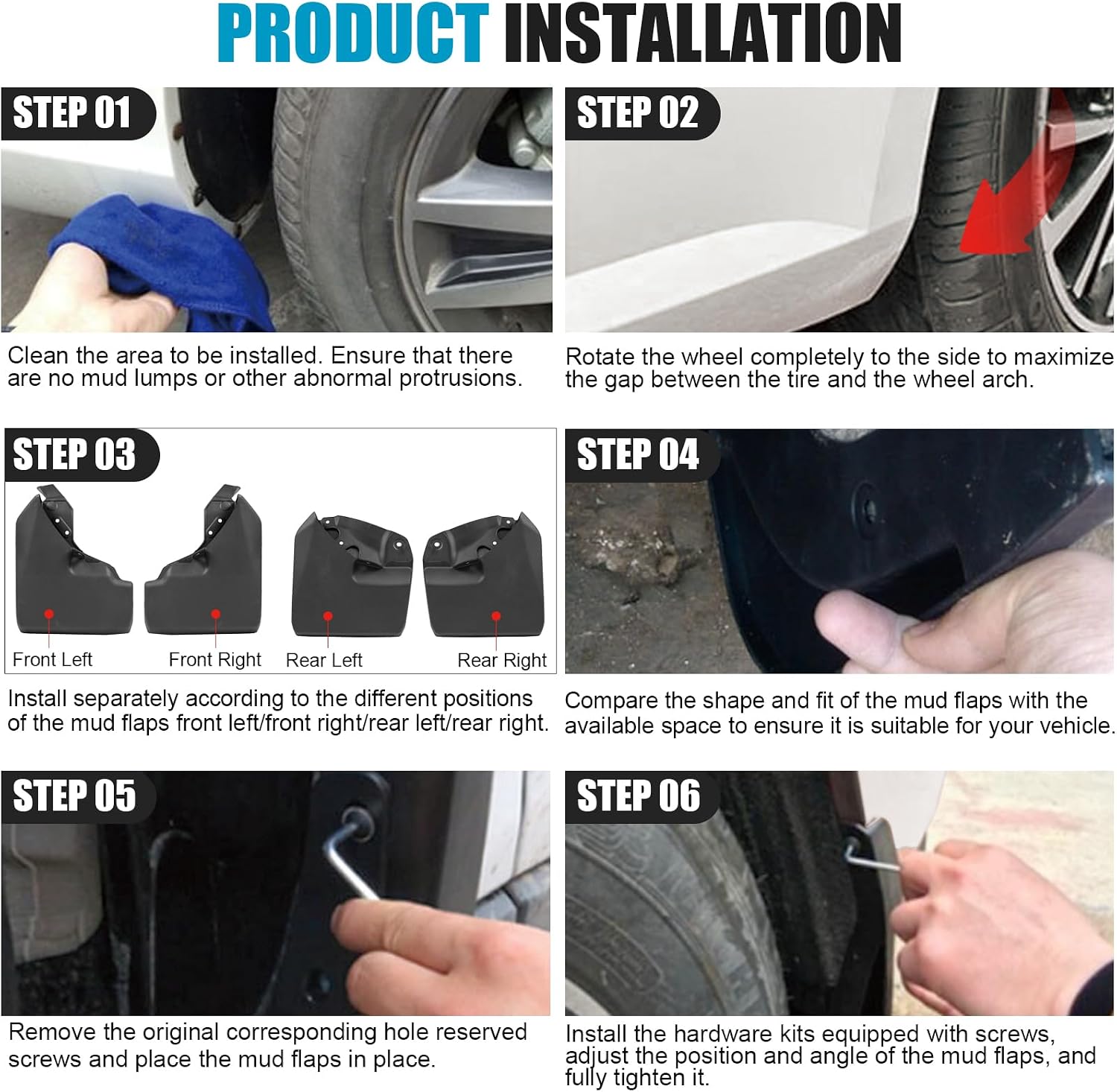 Mud Flaps Compatible with Toyota Tacoma 2024-2026