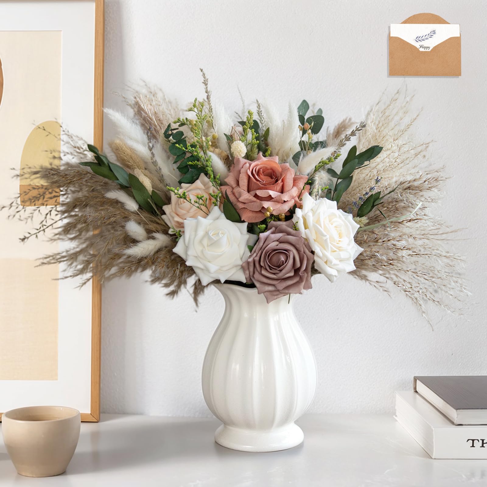 Amazon.com: Krbnk 100pcs Artificial Flower Arrangements with Vase