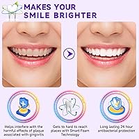 Vista 6 de Pasta de dientes morada para blanquear los dientes, pasta de dientes morada, pasta de dientes morada, blanqueamiento de dientes púrpura, eliminación